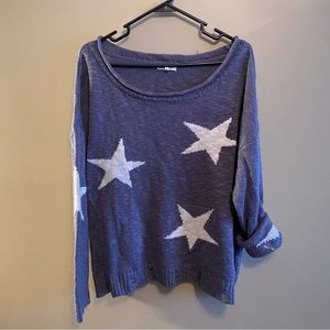 Star Distressed Sweater
